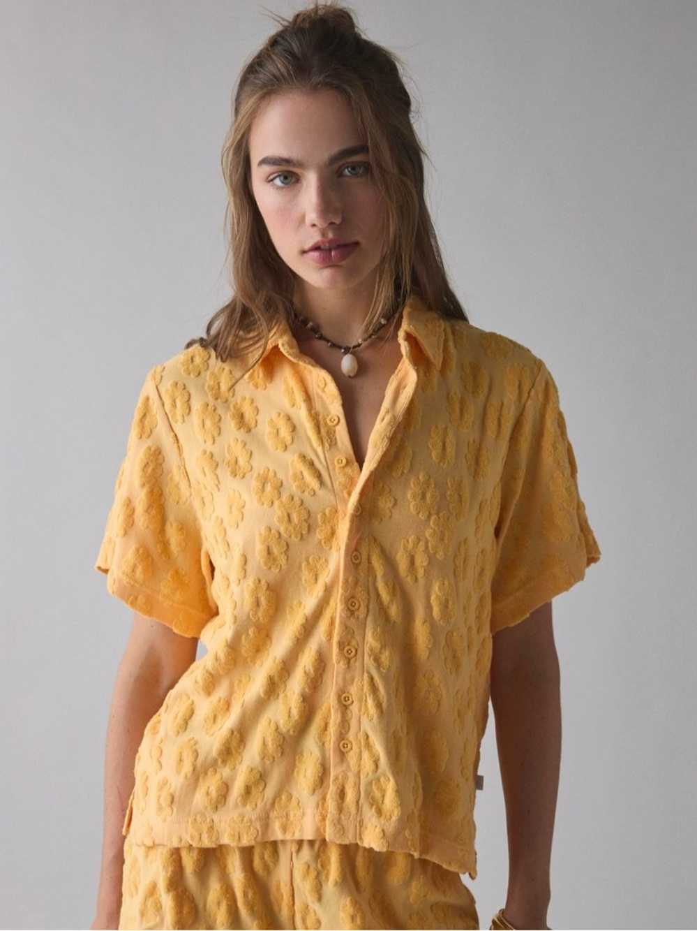 URBAN OUTFITTERS UO Out From Under Pickin’ Daisies Terry Knit Shirt M NEW NWOT